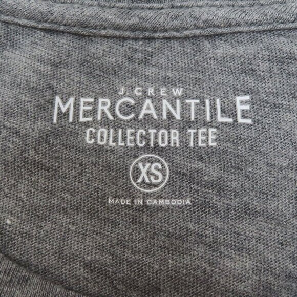 J Crew Mercantile Feather Weather Friends XS Grey Short Sleeve Tee Shirt Top - Picture 5 of 8